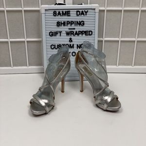 GUC Badgley Mischka Fierce Ankle CROSS Strap Heels